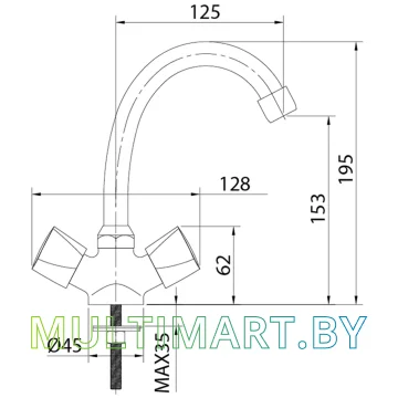 Смеситель Milardo Tring TRISB00M01 картинка 3